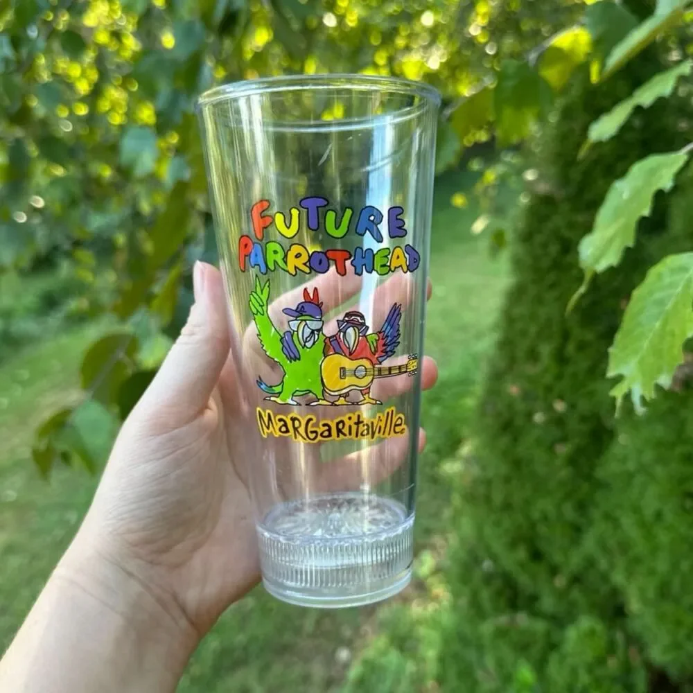 Future Margaritaville Parrot Head Light Up Drinking Glasses Souvenir